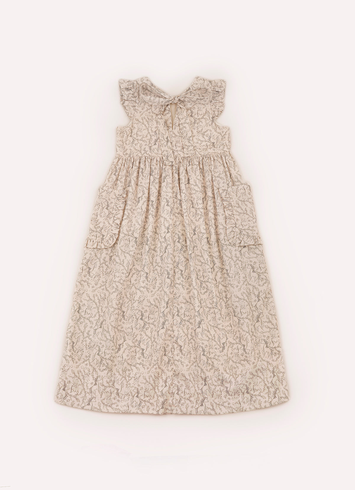 Vestido Midi Algodão Estampado Toile