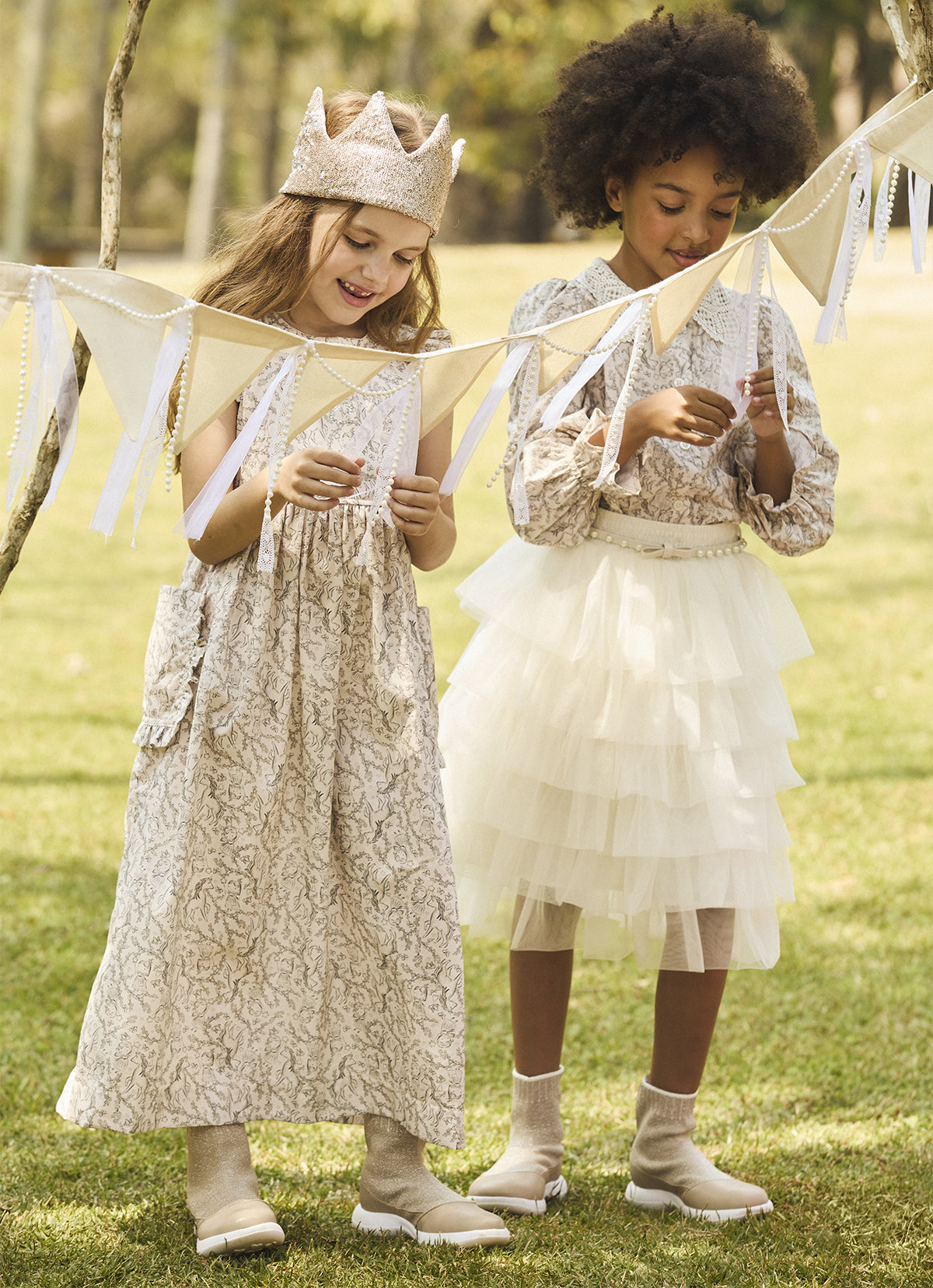 Vestido Midi Algodão Estampado Toile