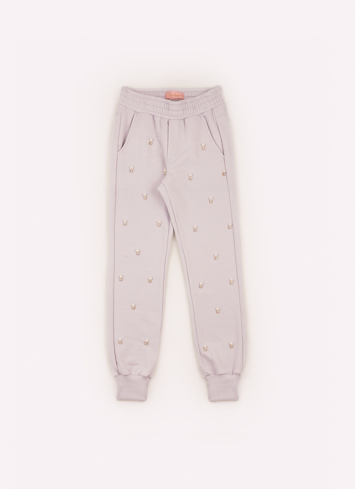 Jogging Moletom Bordados Pérolas e Cristais