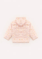 Casaco Puffer Algodão Estampado Estrelas Forro Pele