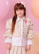 Camisa Tricoline Gola P Cristal Manga Longa