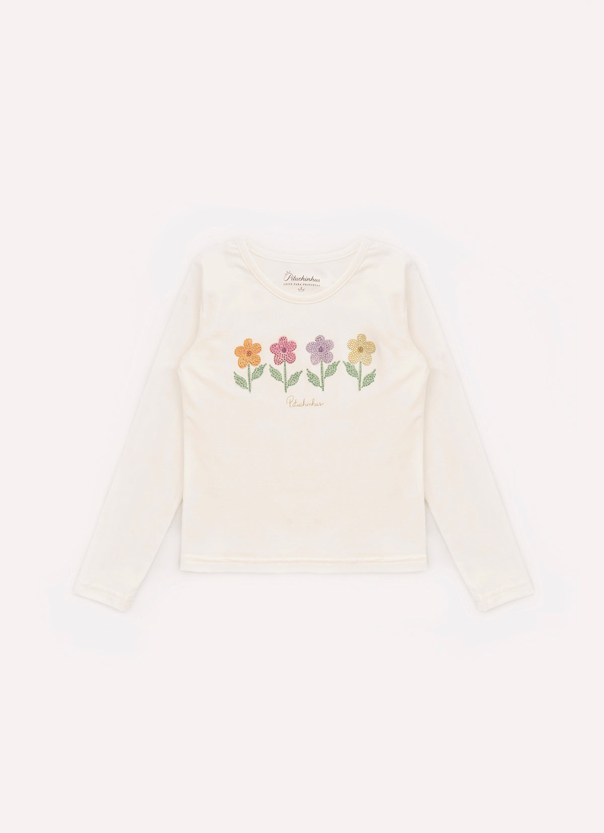 Blusa Cotton Flores Coloridas Cristal