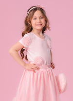 Blusa Cotton Flores De Tule Bordadas