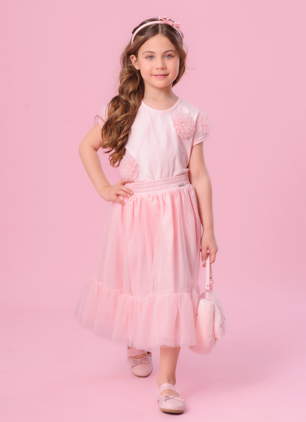 Blusa Cotton Flores De Tule Bordadas