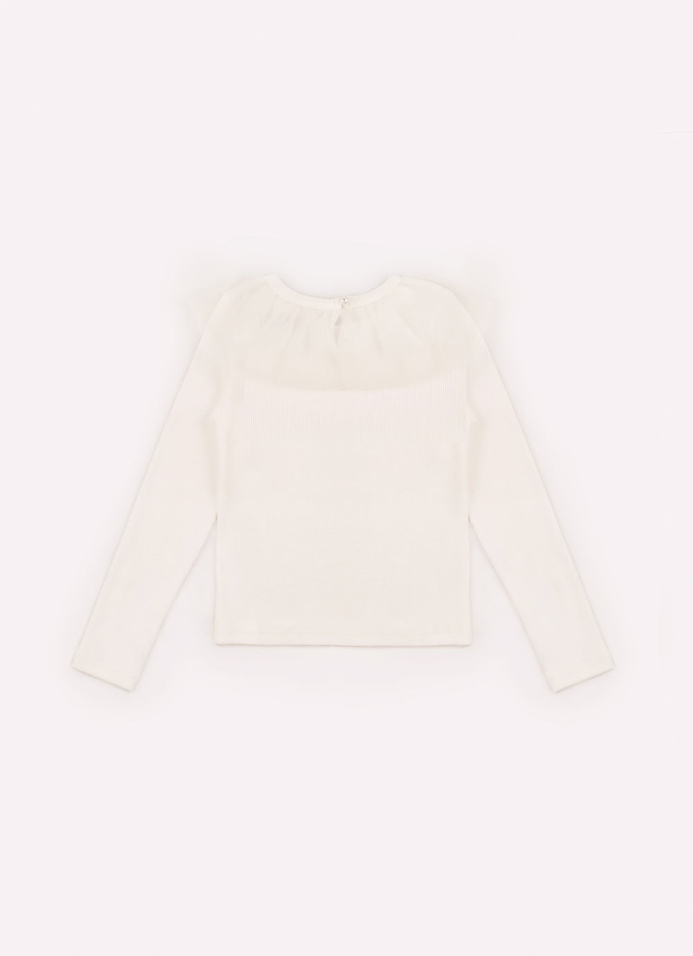 Blusa Ribana Gola Tule Bordado Pérolas e Cristais