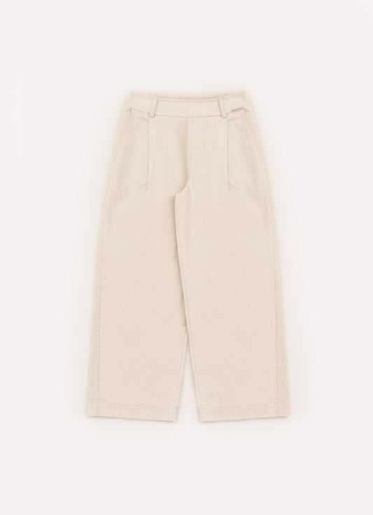 Calça Reta Sarja Pregas Calça Reta Sarja Pregas