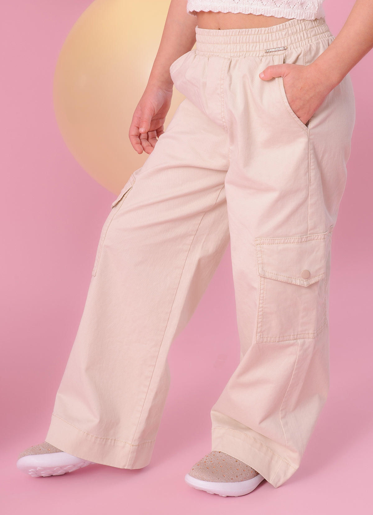 Calça Sarja Bolsos Cargo