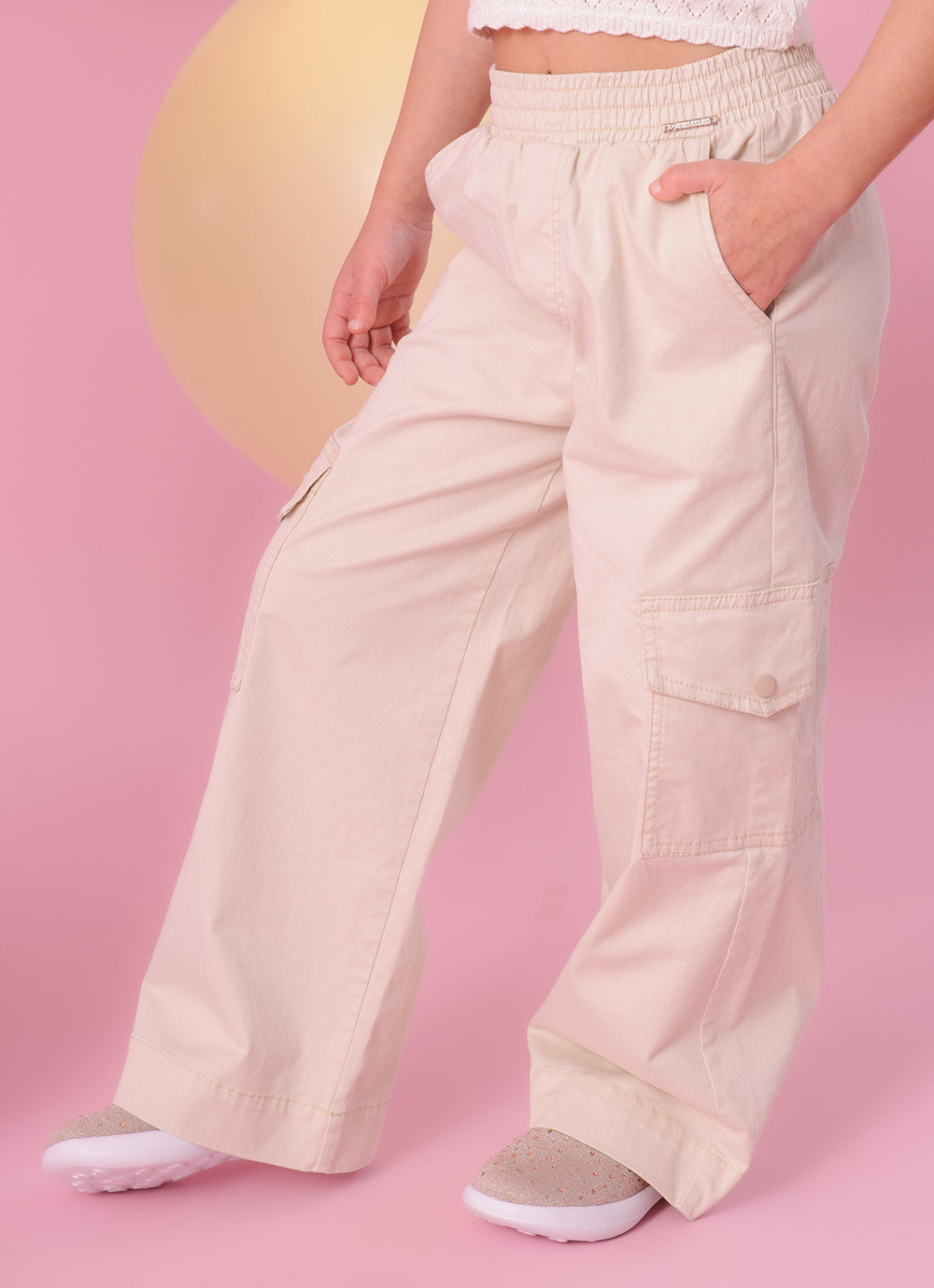 Calça Sarja Bolsos Cargo