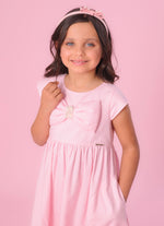 Vestido Flanela Xadrez Maxi Laços Puffer Bordado