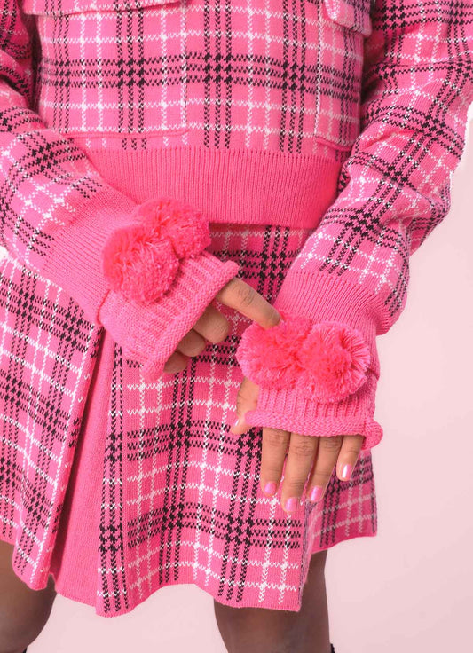 Luva Tricot Pompom Luva Tricot Pompom