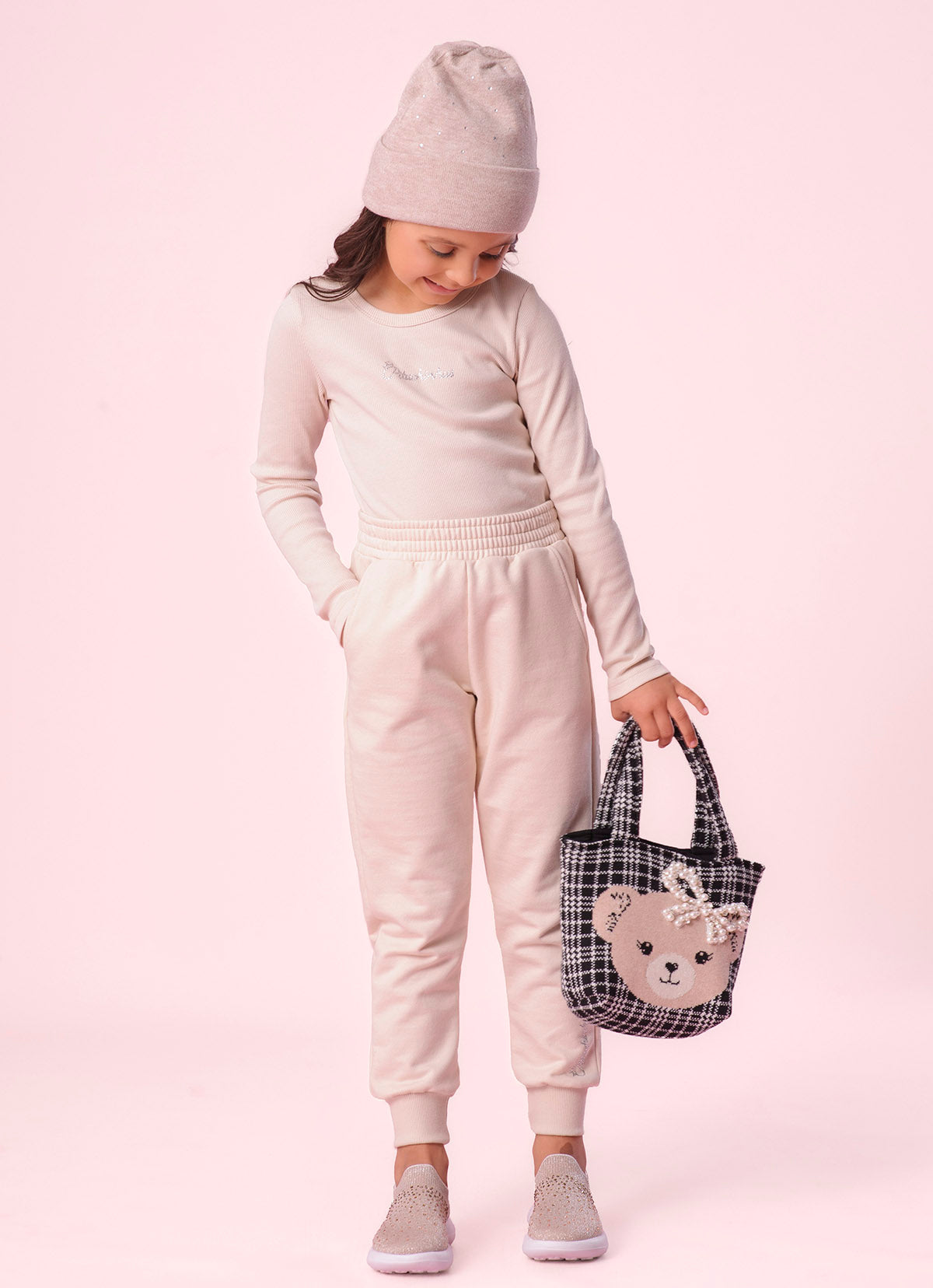 Touca Tricot Dupla Cristais