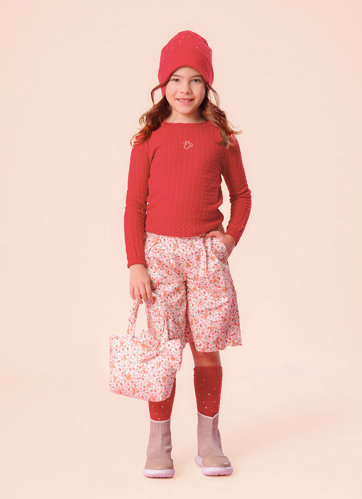 Touca Tricot Dupla Cristais