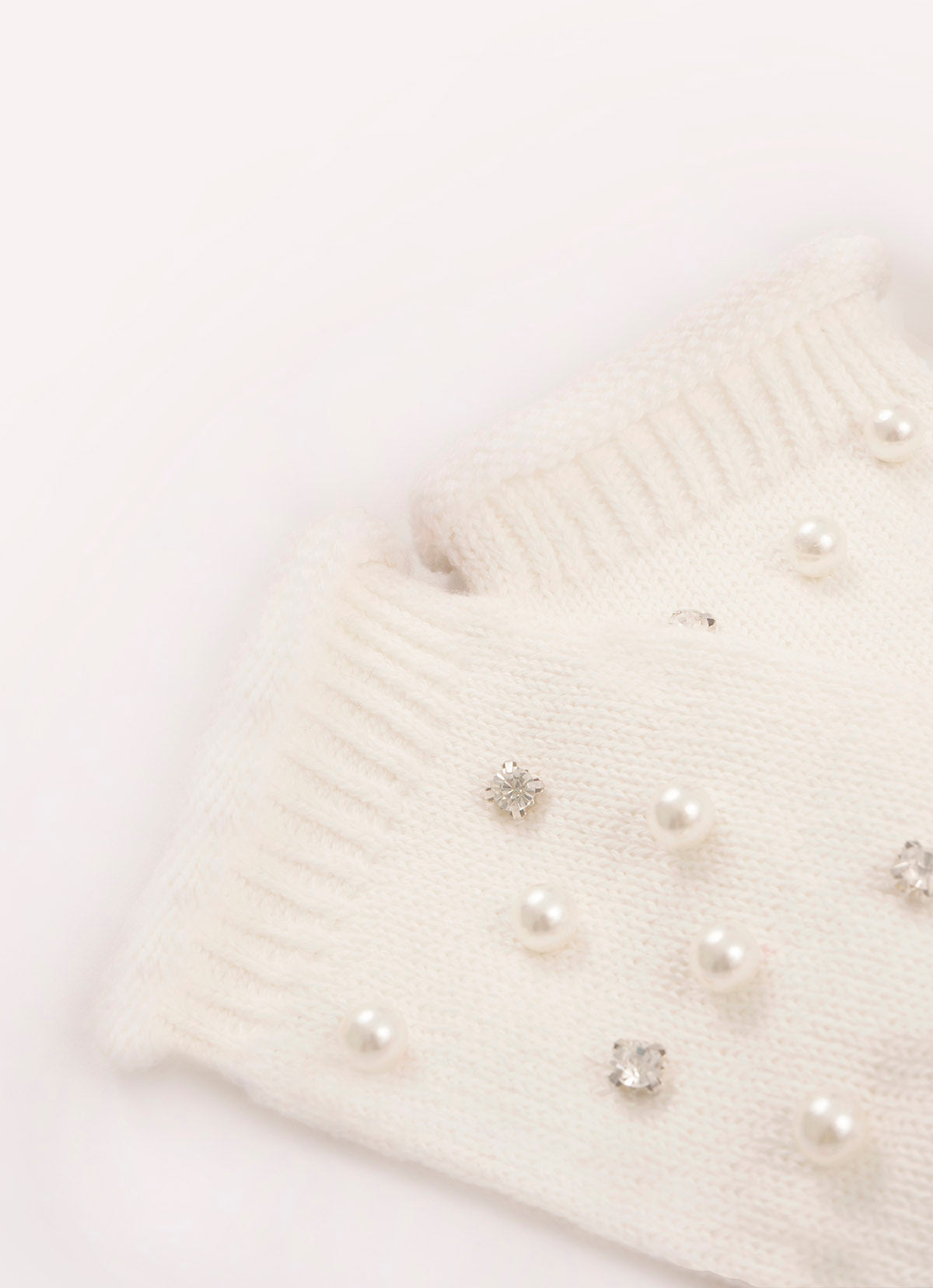 Luva Tricot Bordados