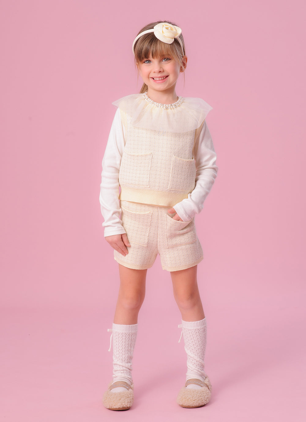 Arco Tricot Maxi Flor Tricot Bordado