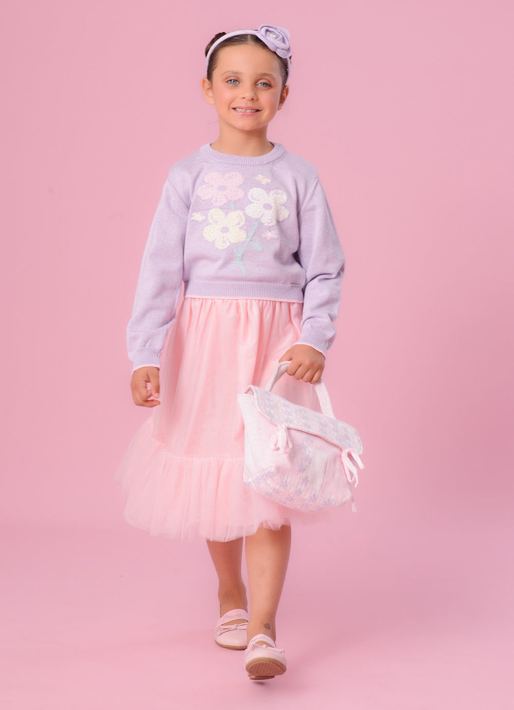 Arco Tricot Maxi Flor Tricot Bordado