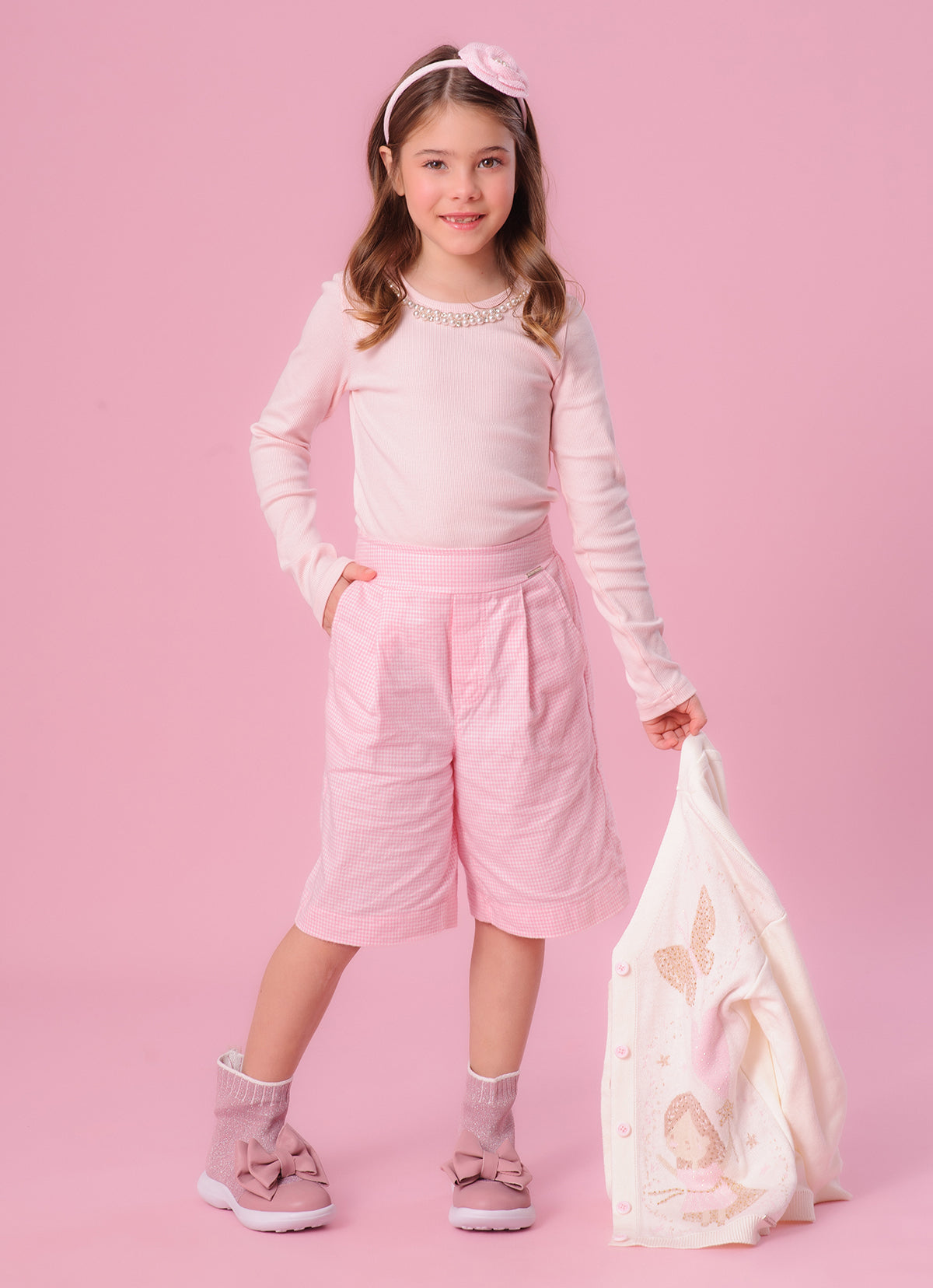 Arco Tricot Maxi Flor Tricot Bordado