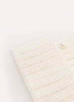 Touca Tricot Canelada Bordados Pompom Pele