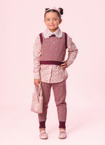 Colete Tricot Xadrez Curto P Cristal