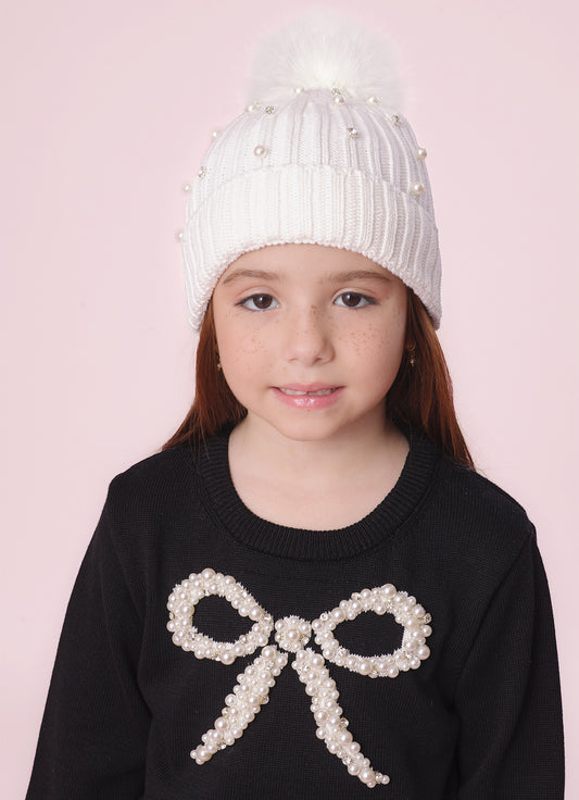 Blusa Tricot Maxi Laço Bordado Blusa Tricot Maxi Laço Bordado