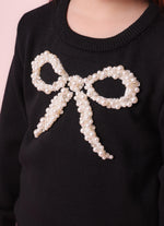 Blusa Tricot Maxi Laço Bordado