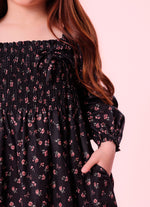 Vestido Algodão Estampa Mini Flores Lastex