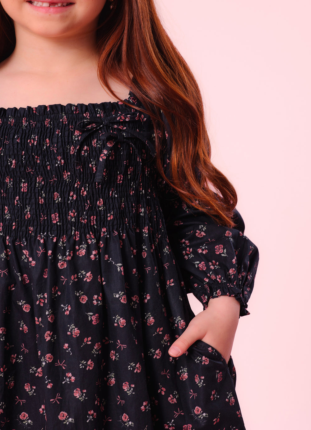 Vestido Algodão Estampa Mini Flores Lastex