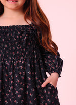 Vestido Algodão Estampa Mini Flores Lastex