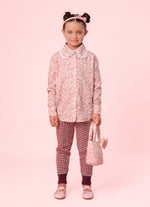 Camisa Algodão Estampa Toile Rendinha Gola