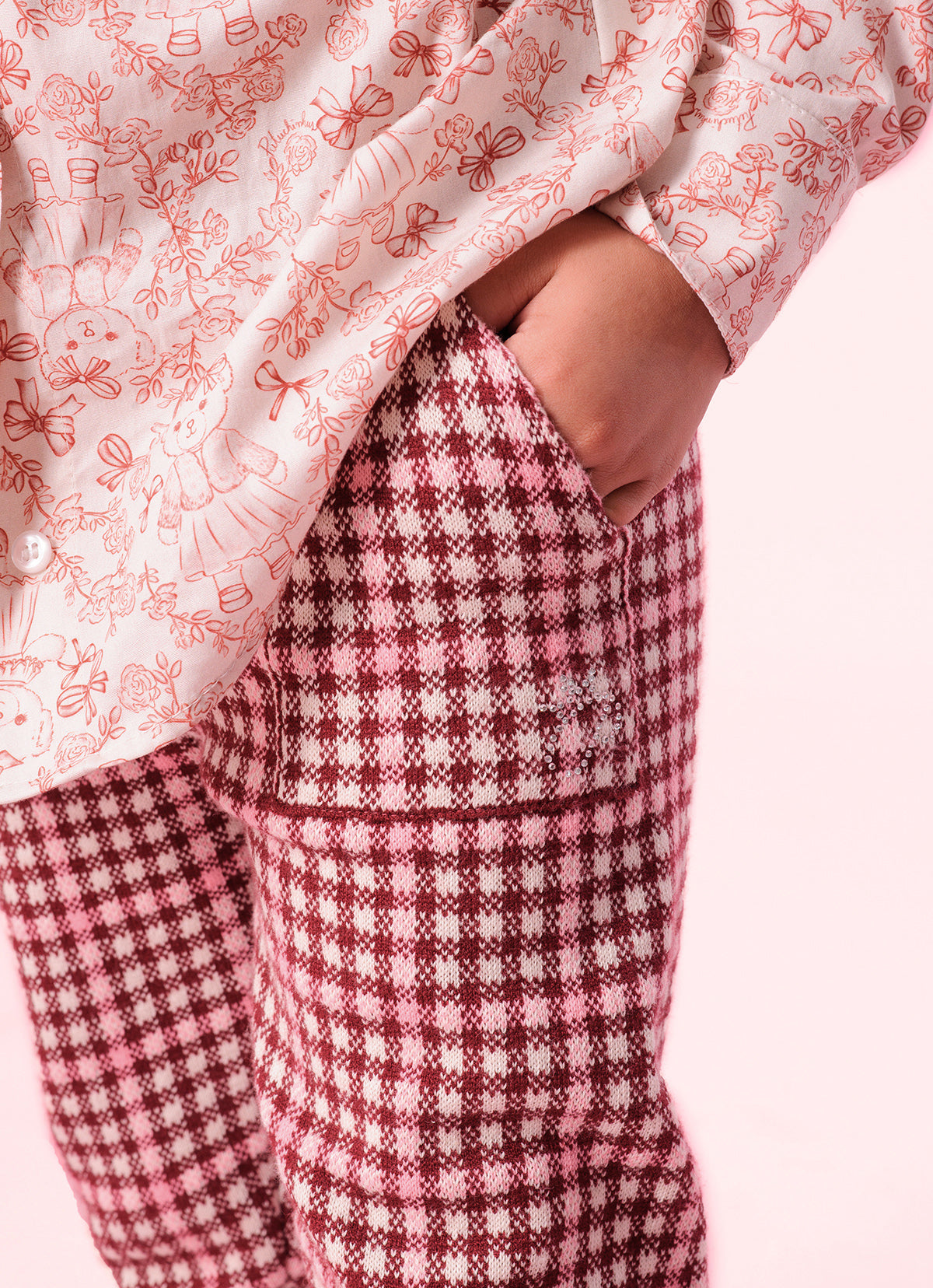 Camisa Algodão Estampa Toile Rendinha Gola
