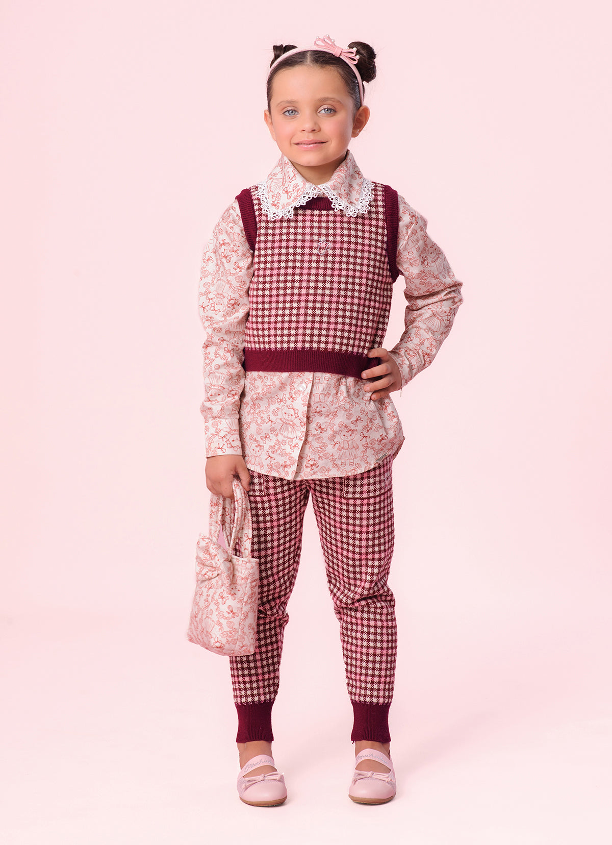 Camisa Algodão Estampa Toile Rendinha Gola