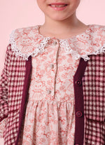 Vestido Algodão Babados Estampa Toile Golinha Renda