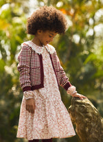 Vestido Algodão Babados Estampa Toile Golinha Renda