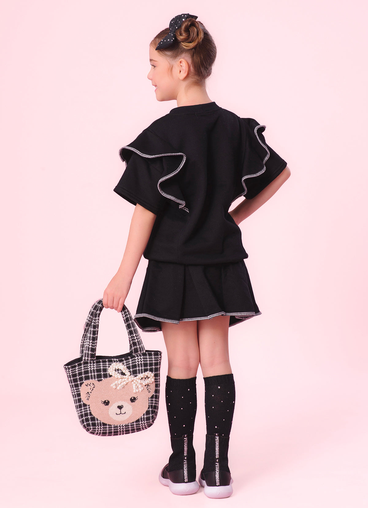 Saia Short Moletom Pregas Debrum Xadrez