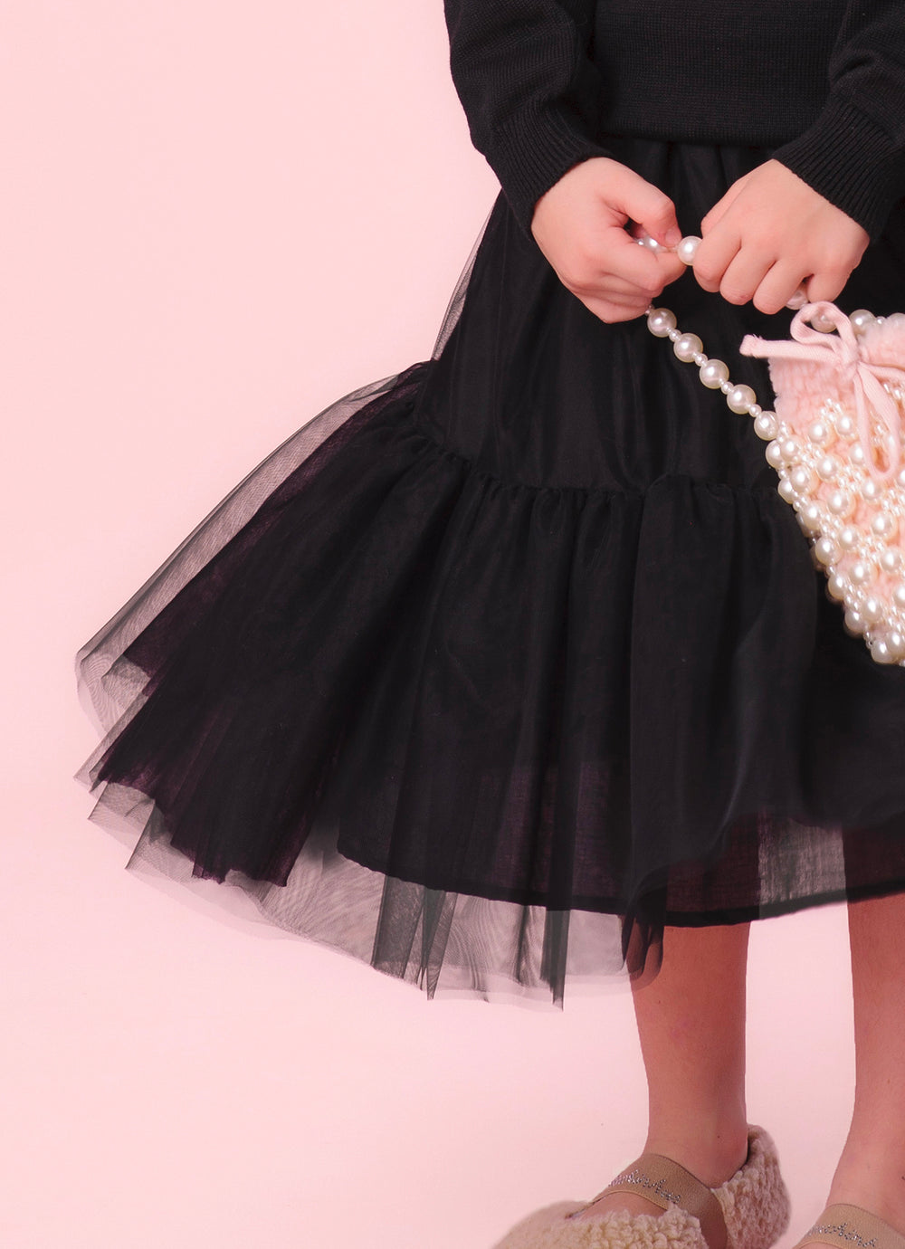 Saia Short Tule Babado