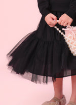 Saia Short Tule Babado