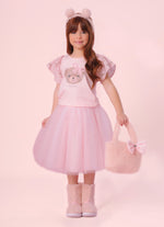 Saia Short Tule Cristais Princesa