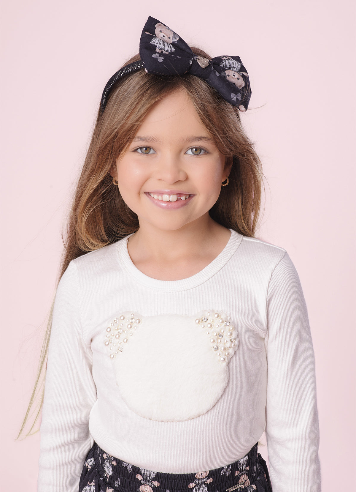 Blusa Rib Rosto Ursa