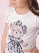 Blusa Rib Ursinhas Cristais