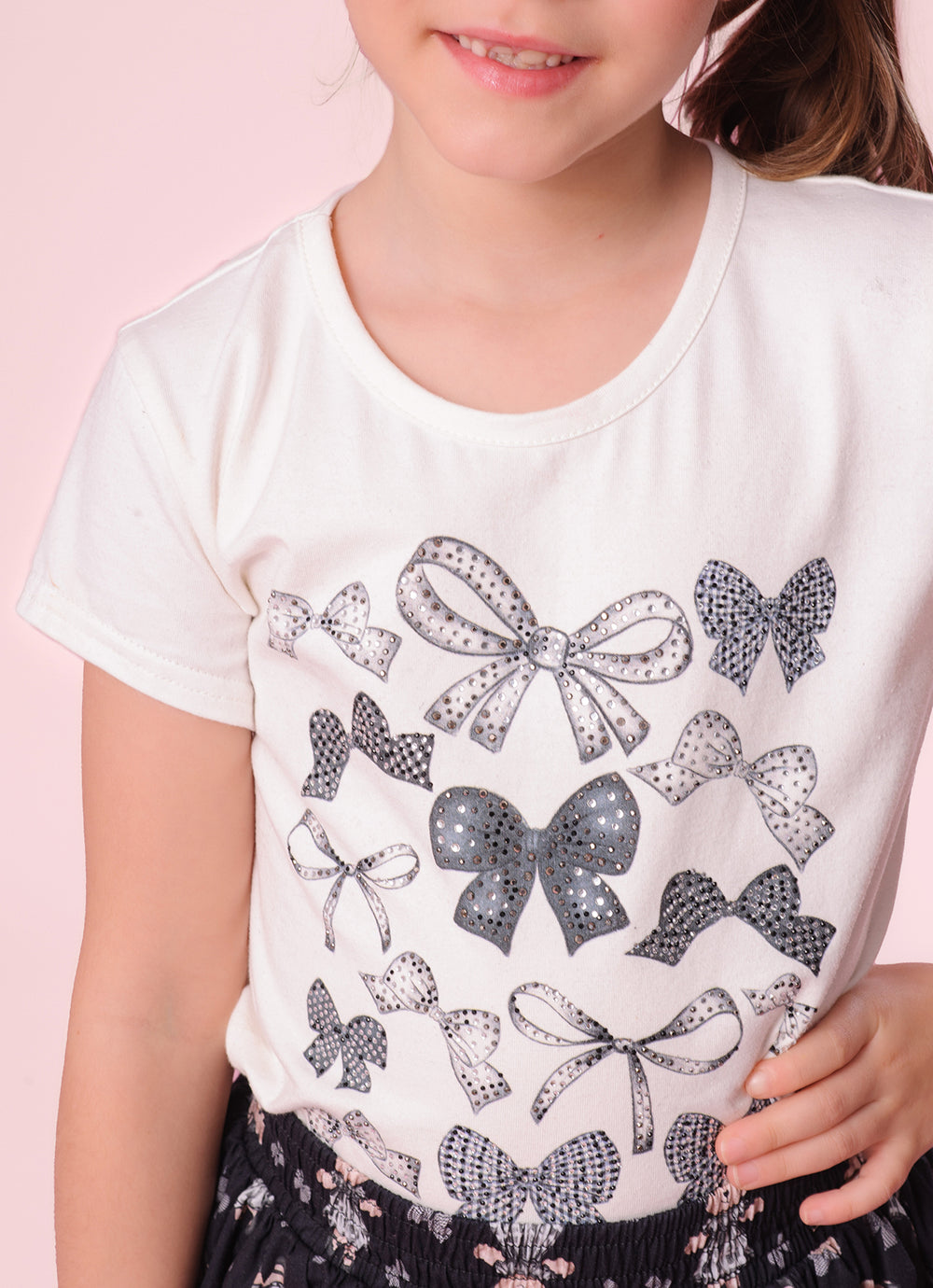 Blusa Cotton Serigrafia Multi Laços