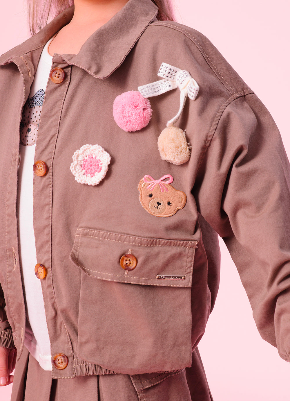 Jaqueta Sarja Bolsos Cargo