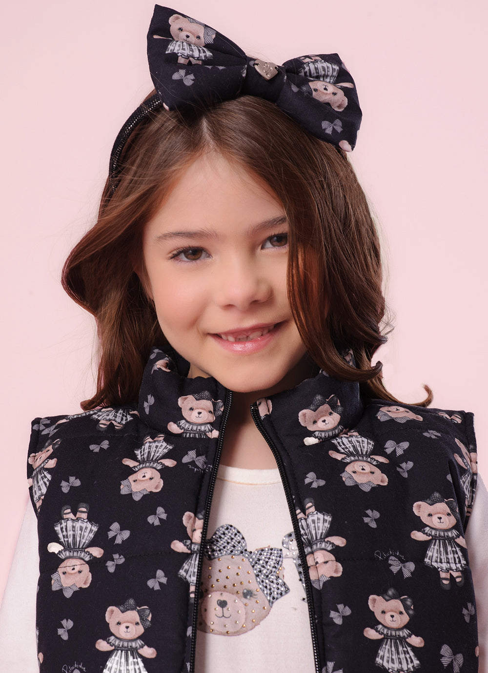 Arco Laço Puffer Estampado