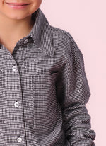 Camisa Xadrez Bolsos Cristais