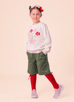 Blusa Tricot Flores Cristais