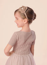Vestido Tricot Tranças Saia Tule