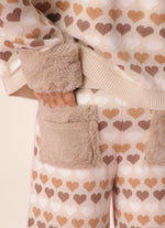 Calça Tricot Reta Multi Corações