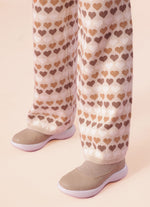 Calça Tricot Reta Multi Corações