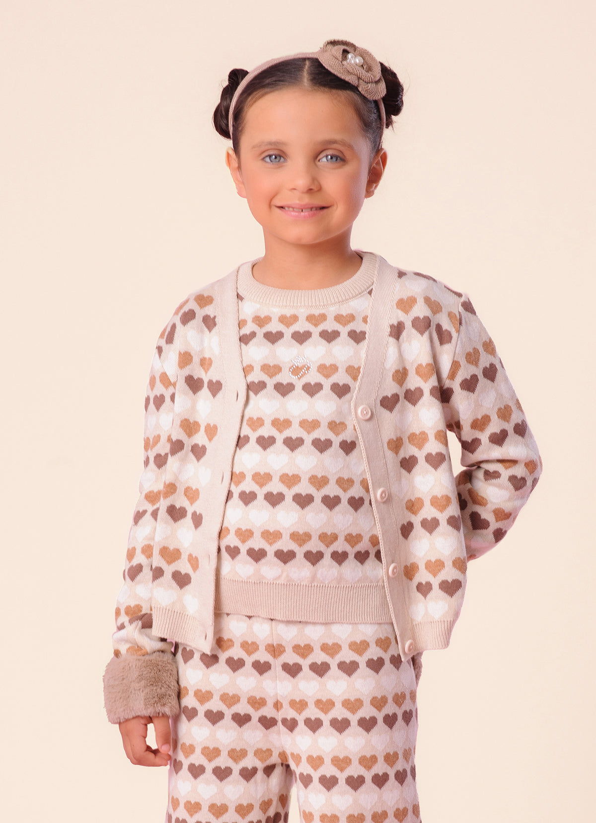 Casaco Tricot Multi Corações