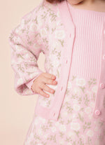 Casaco Tricot Jacquard Floral