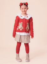 Casaco Tricot Ursinhas Cristais