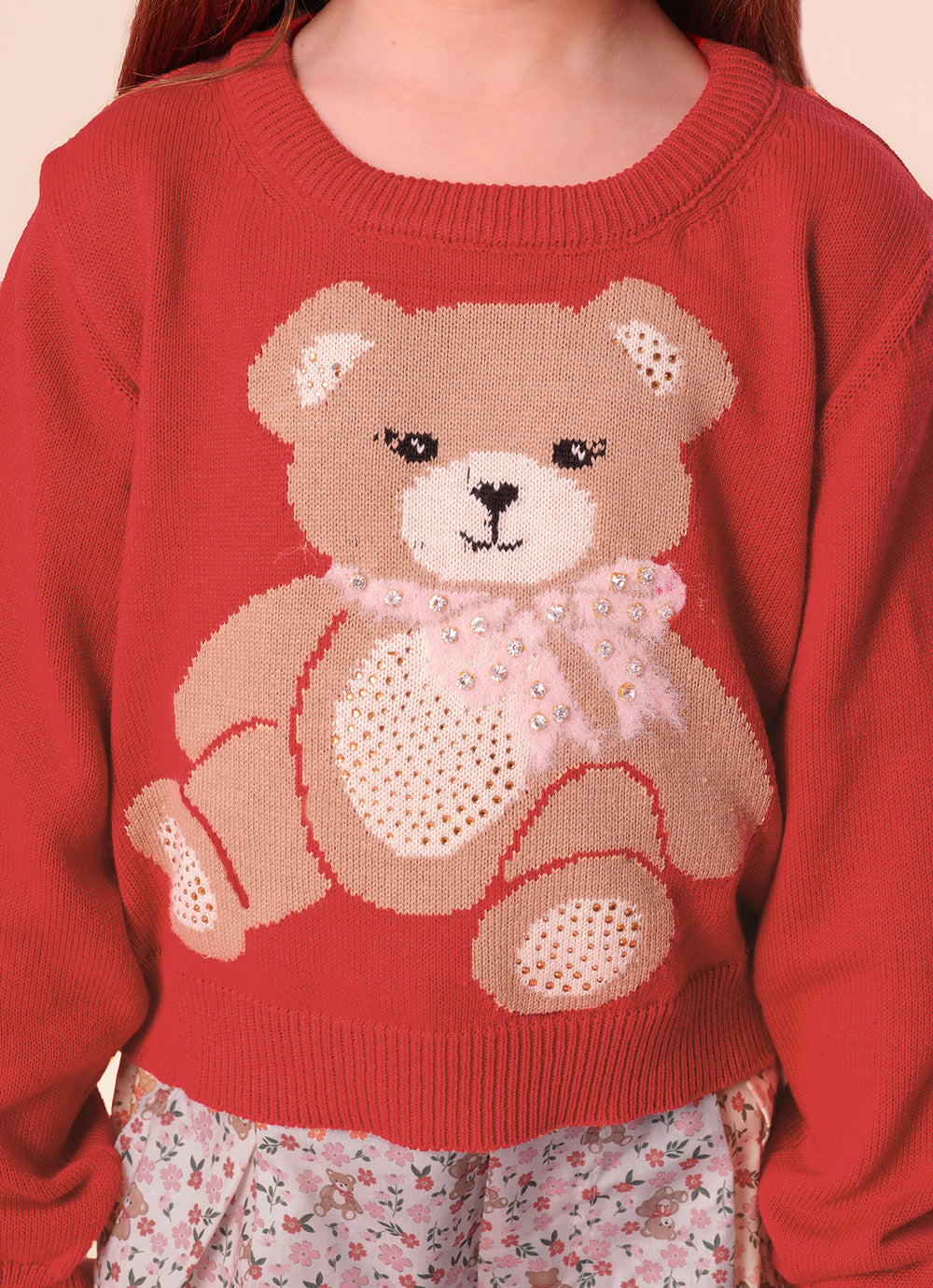 Blusa Tricot Ursinha Cristais